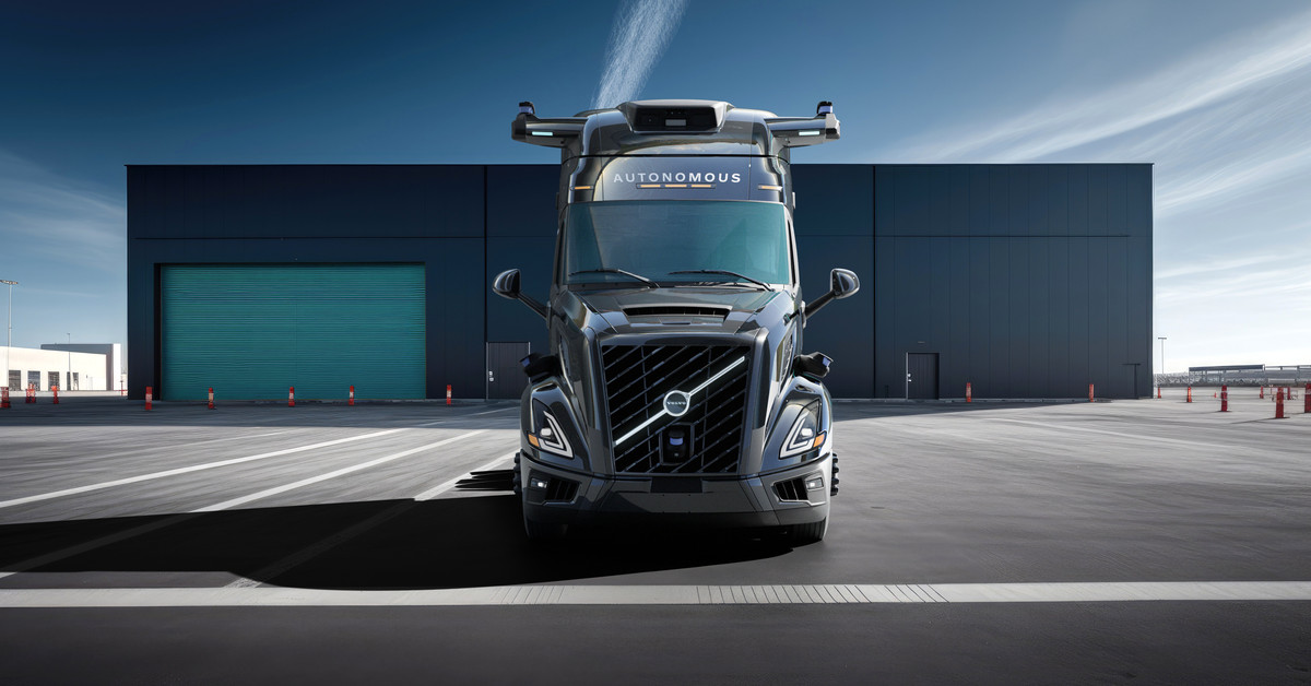 olvo has unveiled its first 'production-ready' self-driving truck